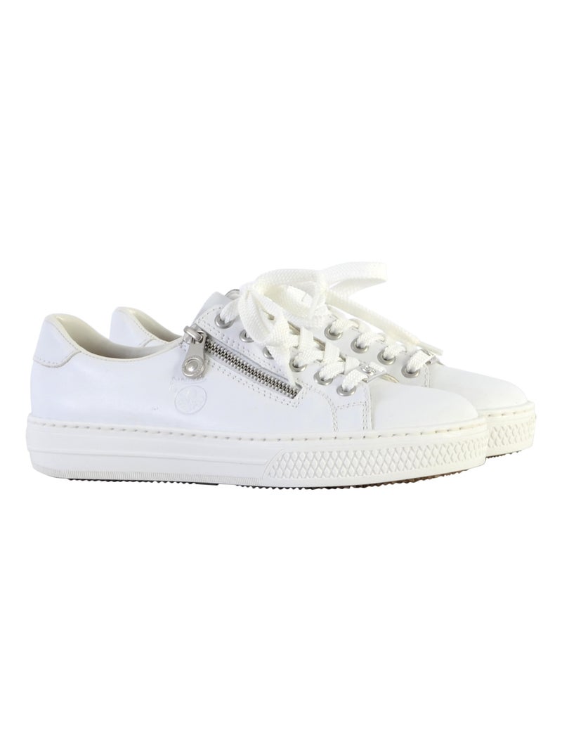 Basket Cuir Zip Rieker Manila* Blanc - Kiabi