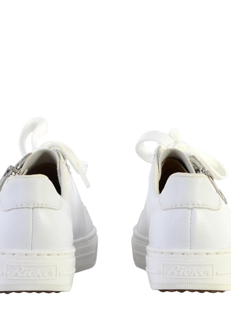 Basket Cuir Zip Rieker Manila* Blanc - Kiabi