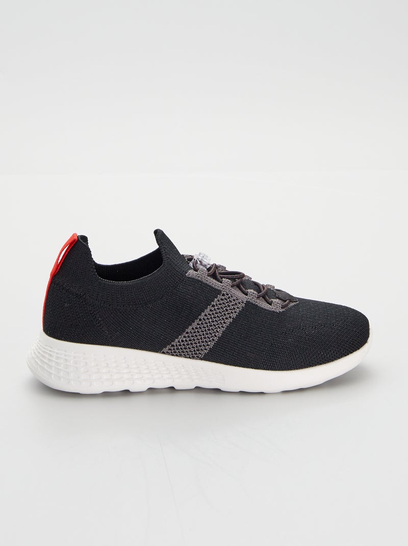 Basket de sport easy fit Noir/rouge - Kiabi