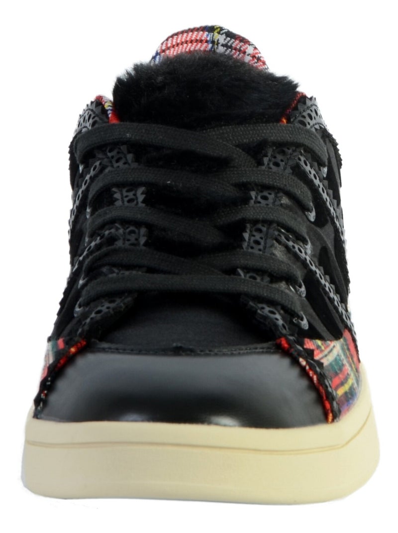 Basket Desigual Cosmetic Tartan Noir - Kiabi