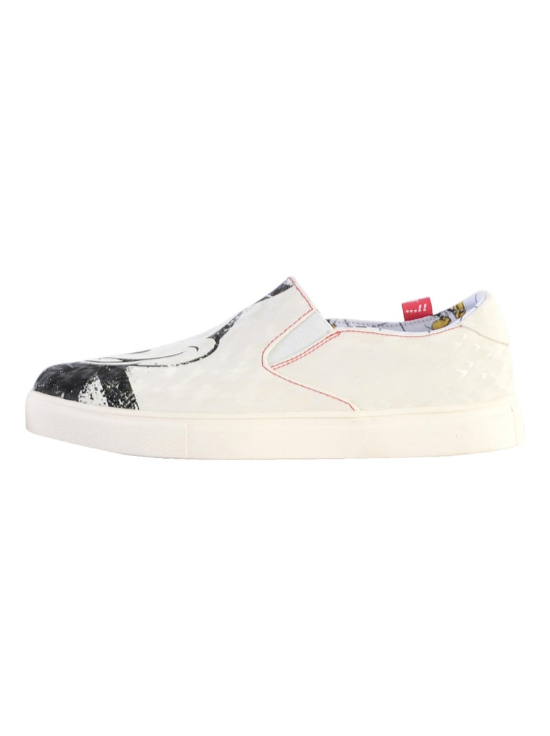 Basket Desigual Slip on Mickey Blanc - Kiabi