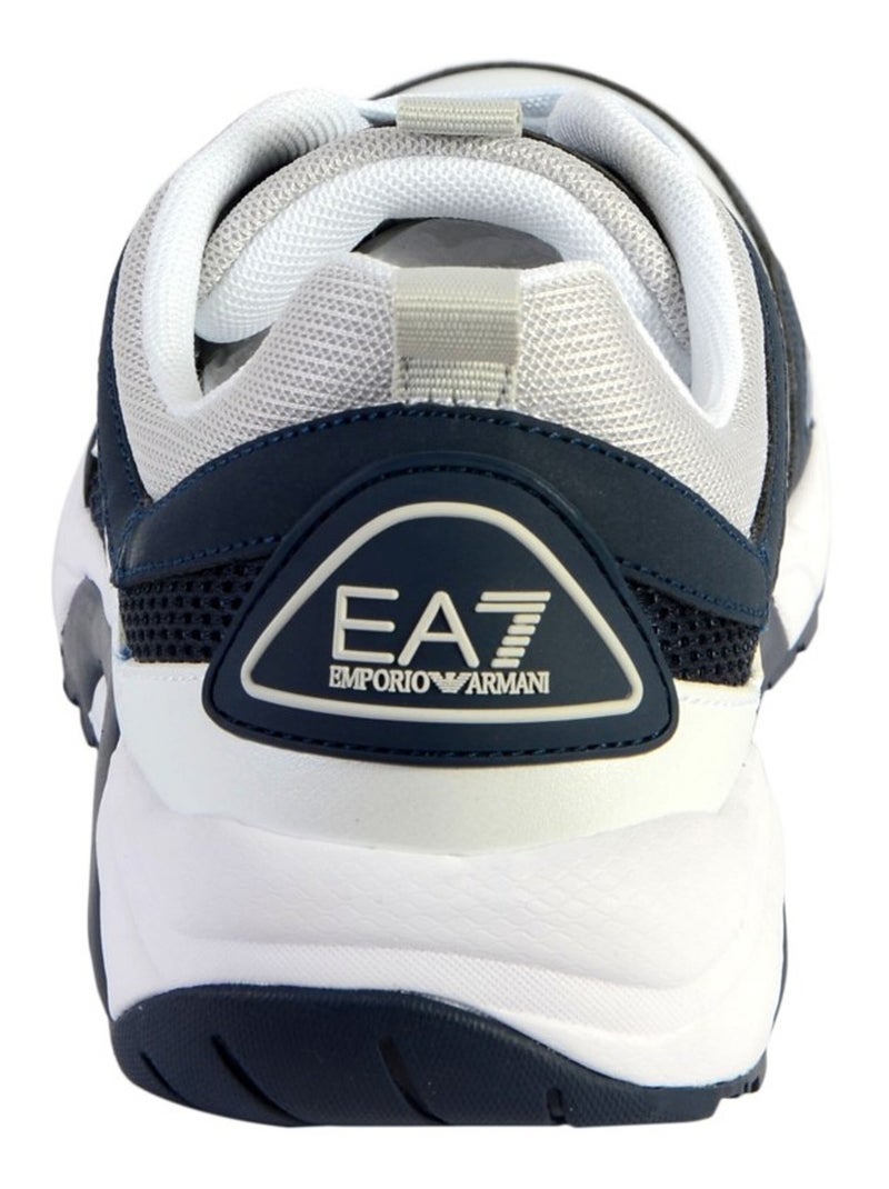 Basket Emporio Armani Sneaker Nubuck Pu+Mesh Bleu - Kiabi