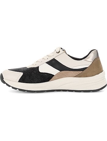 Basket en cuir et textile (adaptée Hallux Valgus)