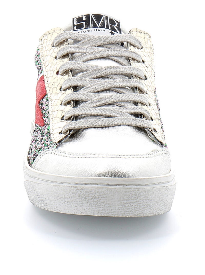 Basket en Cuir Semerdjian Multicolore - Kiabi