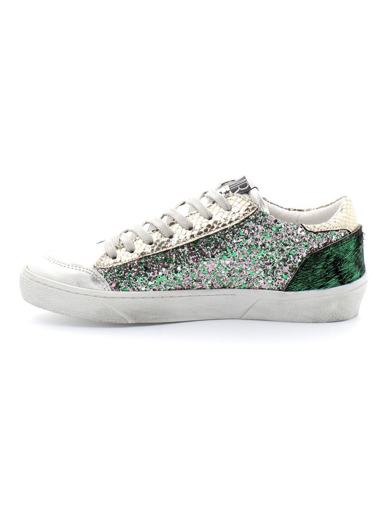 Basket en Cuir Semerdjian Multicolore - Kiabi