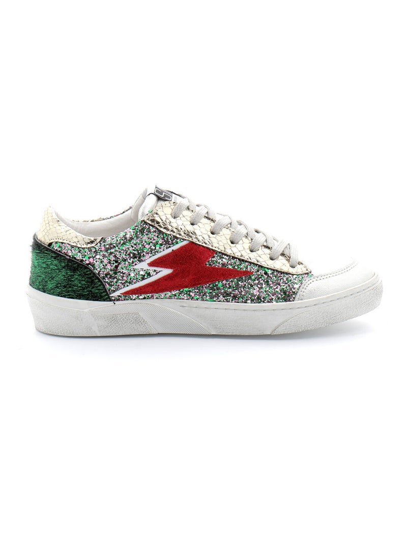 Basket en Cuir Semerdjian Multicolore - Kiabi