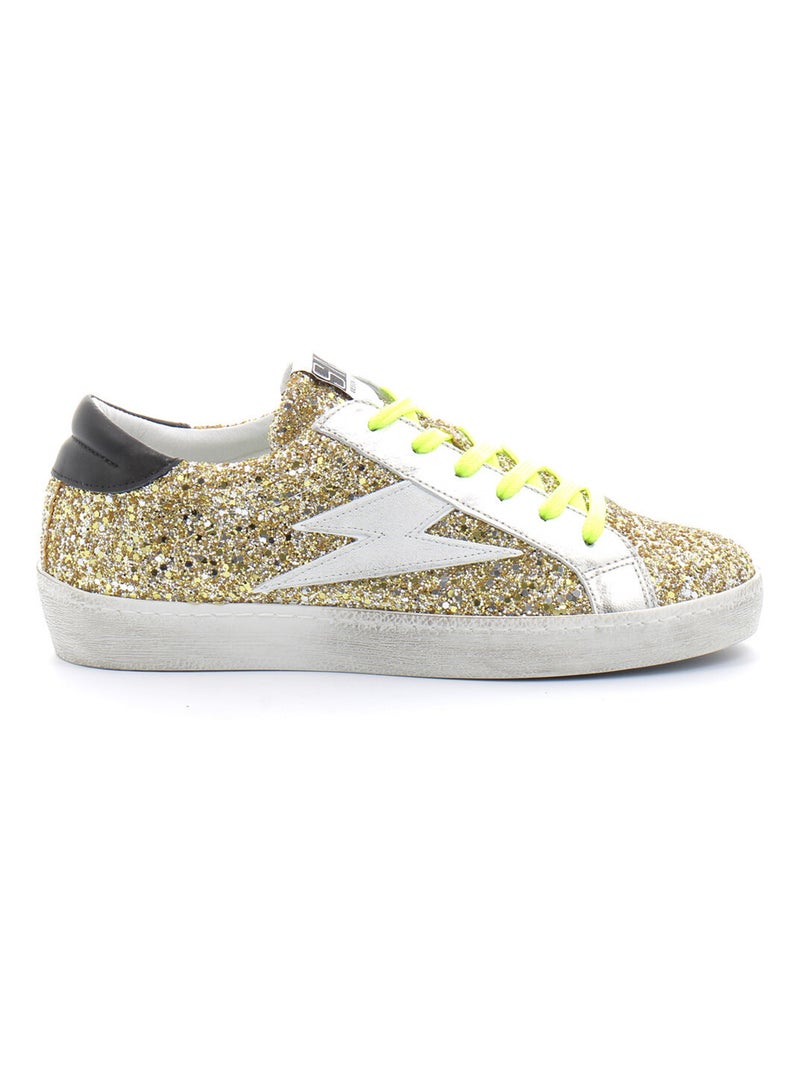 Basket en Cuir & Strass Semerdjian Doré/or - Kiabi