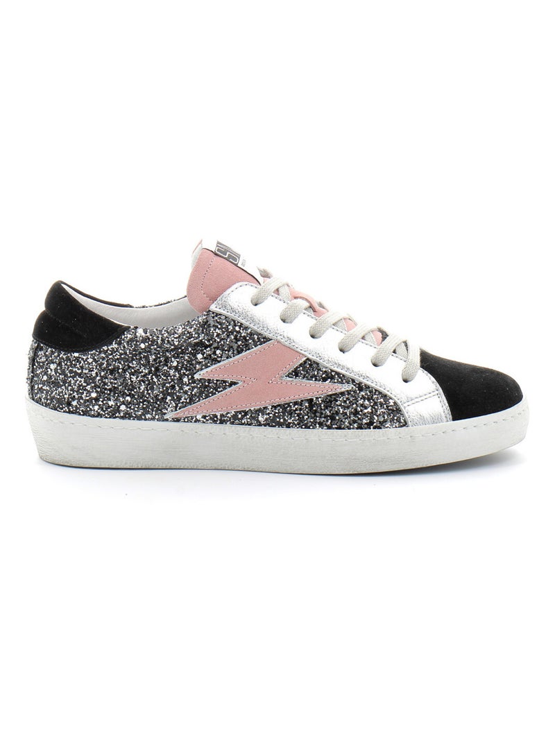 Basket en Cuir & Strass Semerdjian Noir - Kiabi
