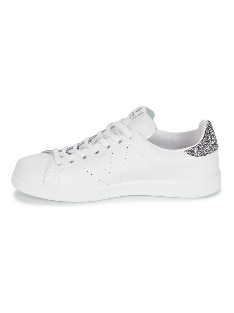 Basket en Cuir Victoria. Gris - Kiabi
