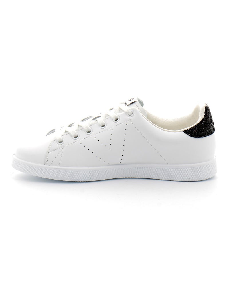 Basket en Cuir Victoria. Noir - Kiabi