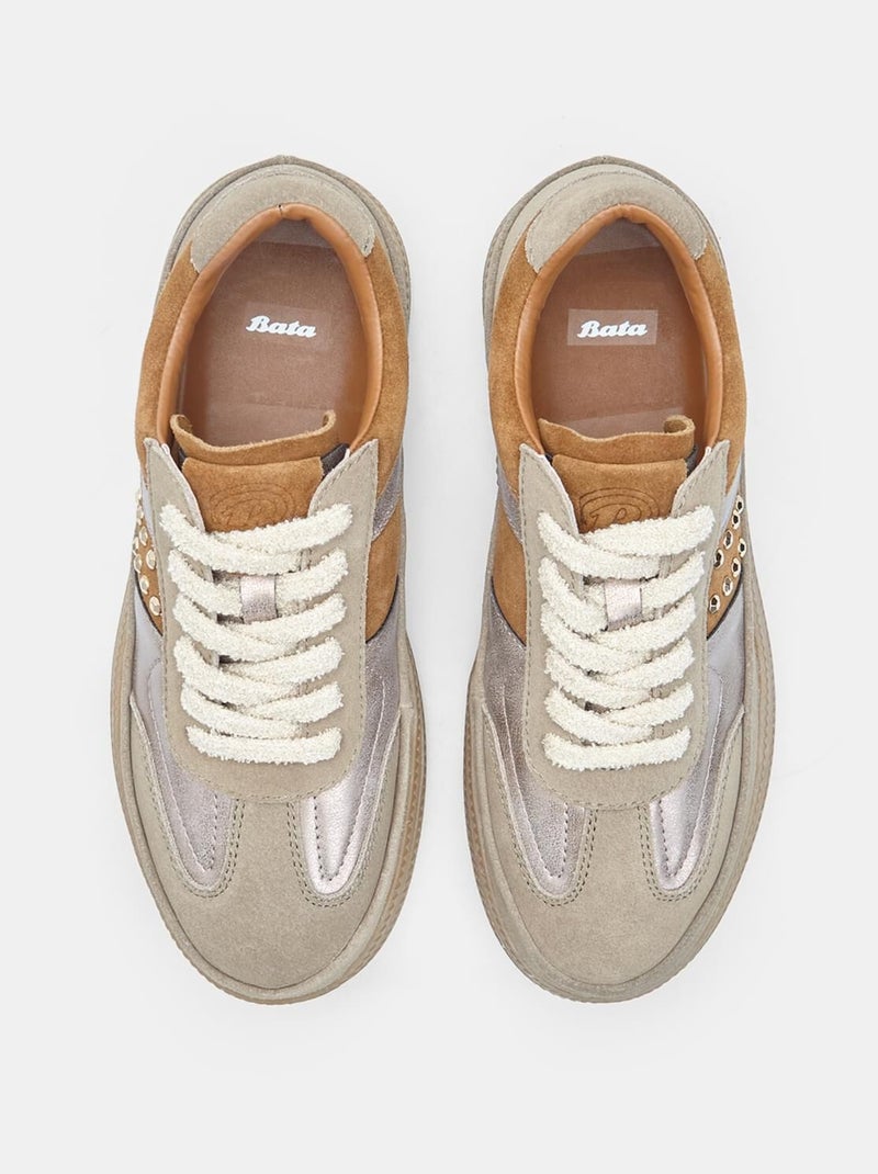Basket en daim  Bata Bronze - Kiabi