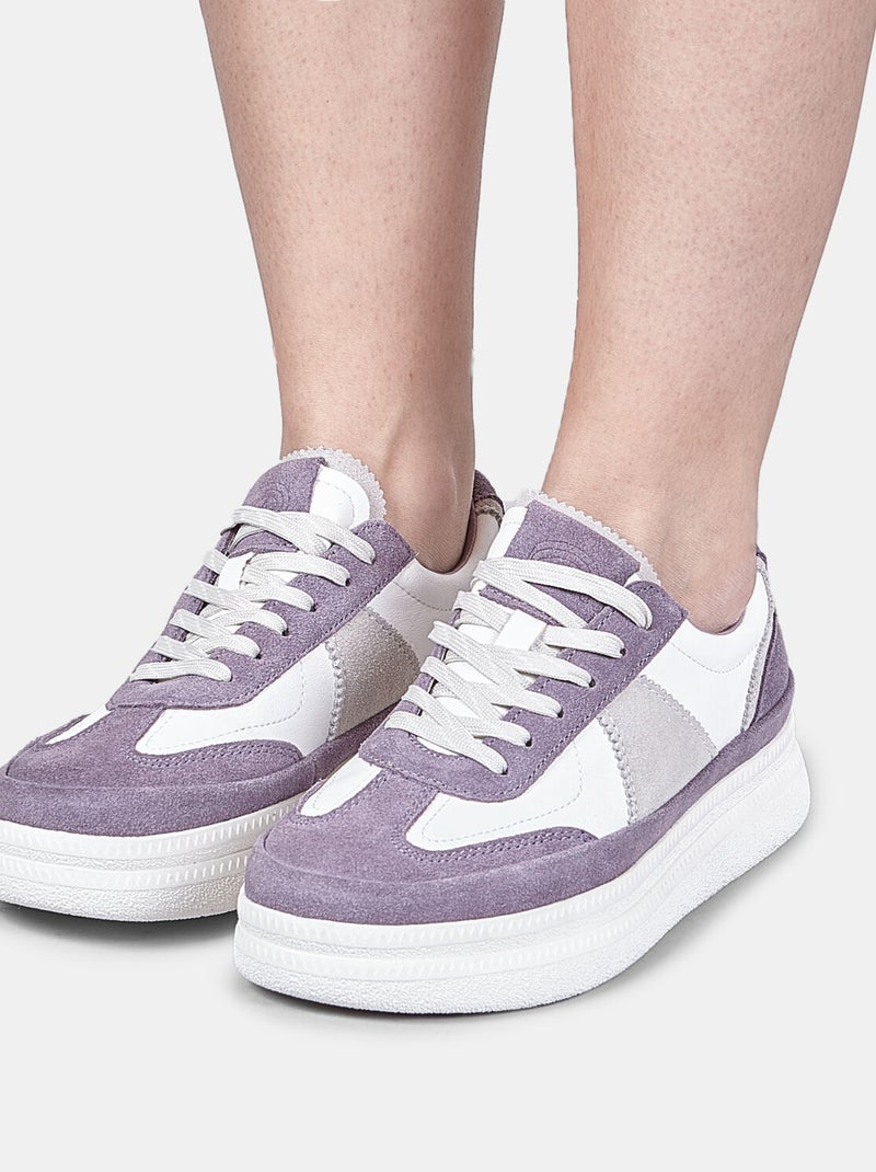 Basket en daim  Bata Violet - Kiabi