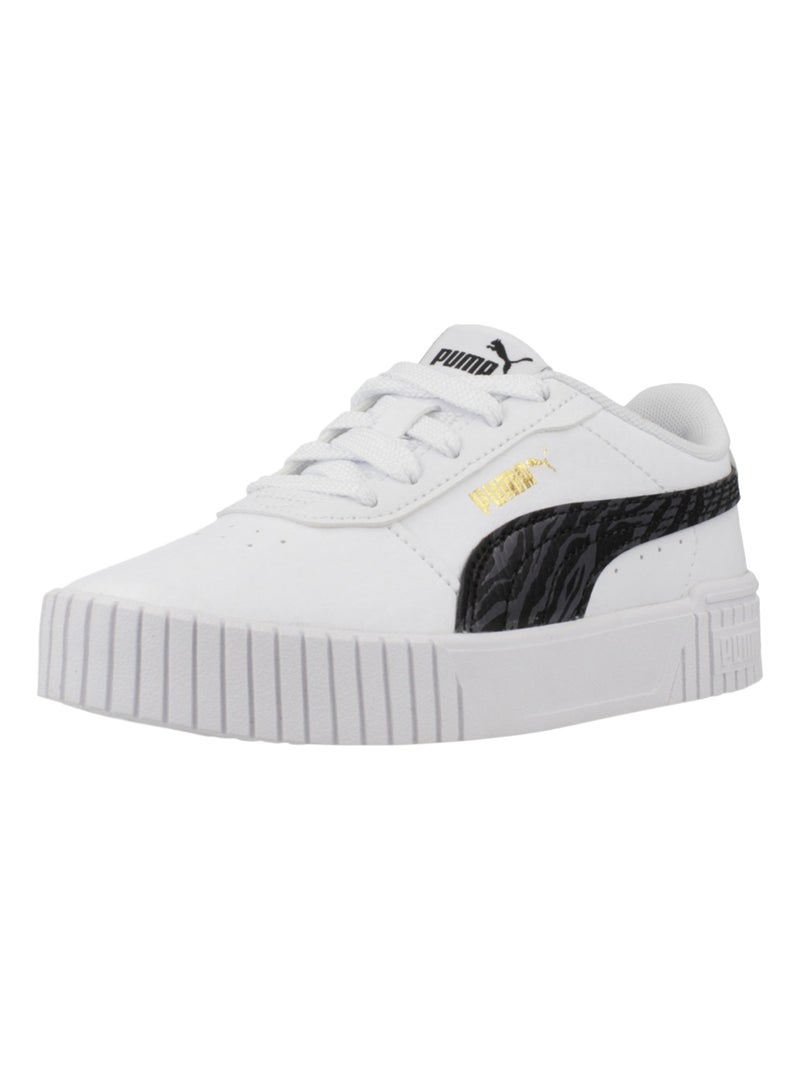 Basket Enfant à Lacets Puma Carina 2.0 Zebra PS Blanc Noir - Kiabi
