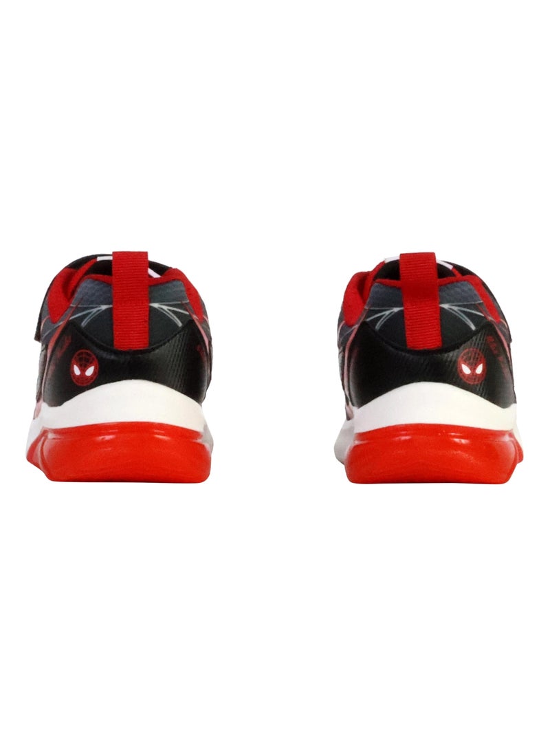 Basket Enfant à Scratch Geox Ciberdron Noir Rouge - Kiabi