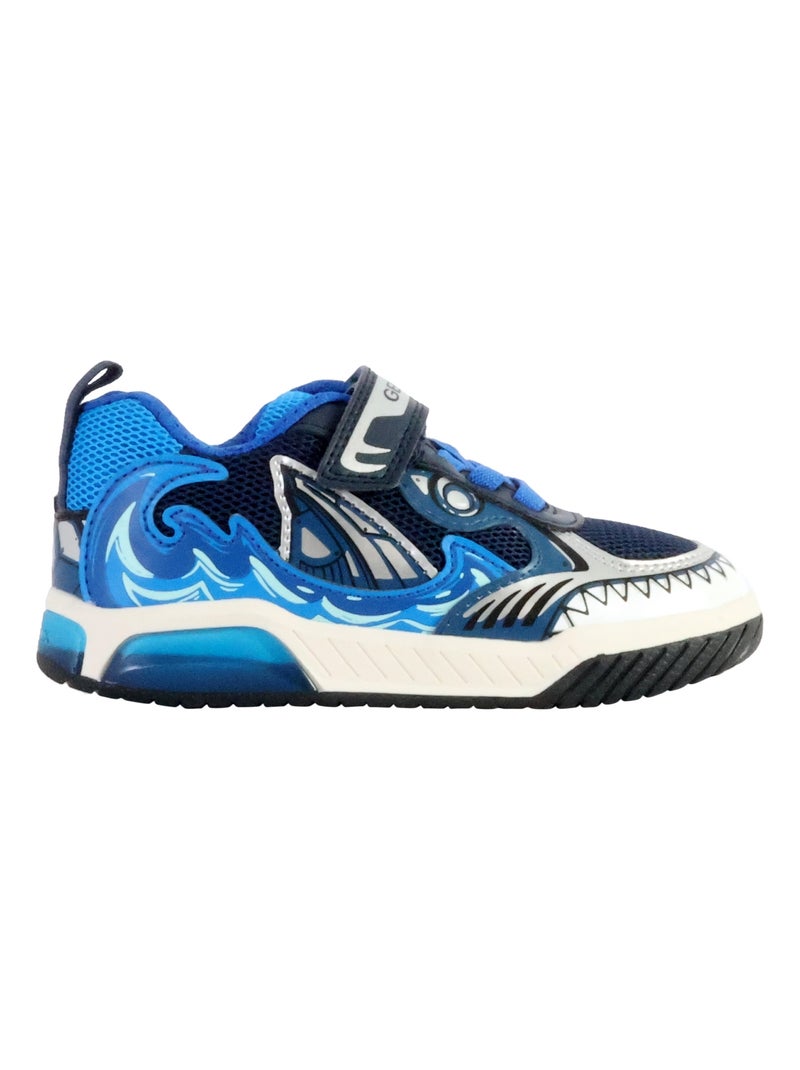 Basket Enfant à Scratch Geox Inek Bleu marine - Kiabi