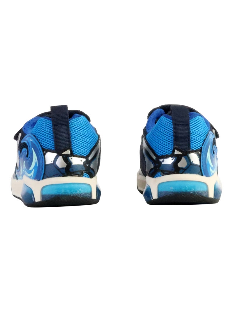 Basket Enfant à Scratch Geox Inek Bleu marine - Kiabi