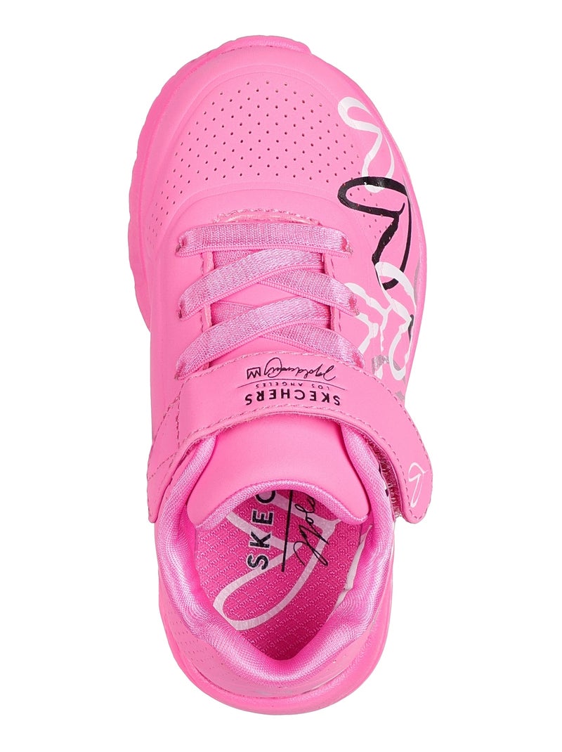 Basket Enfant à Scratch Skechers Uno Lite-Love Levitate Rose - Kiabi
