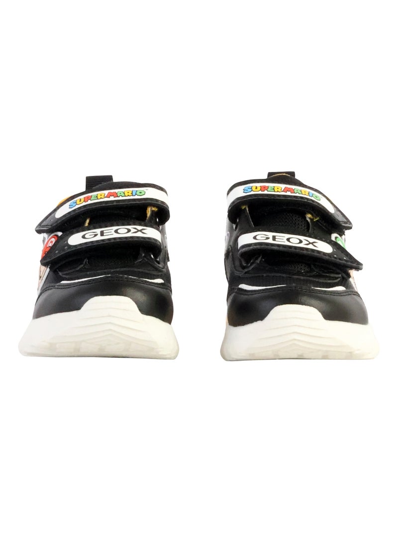 Basket Enfant à Scratches Geox Ciberdron Noir Orange - Kiabi