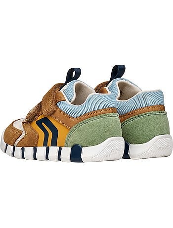 Basket Enfant Cuir Geox Lupidoo B.D Suede Mesh