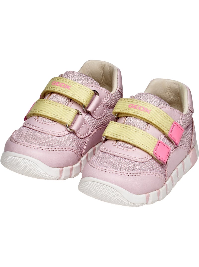 Basket Enfant Cuir Geox Lupidoo G A Mesh Geobuck Rose - Kiabi