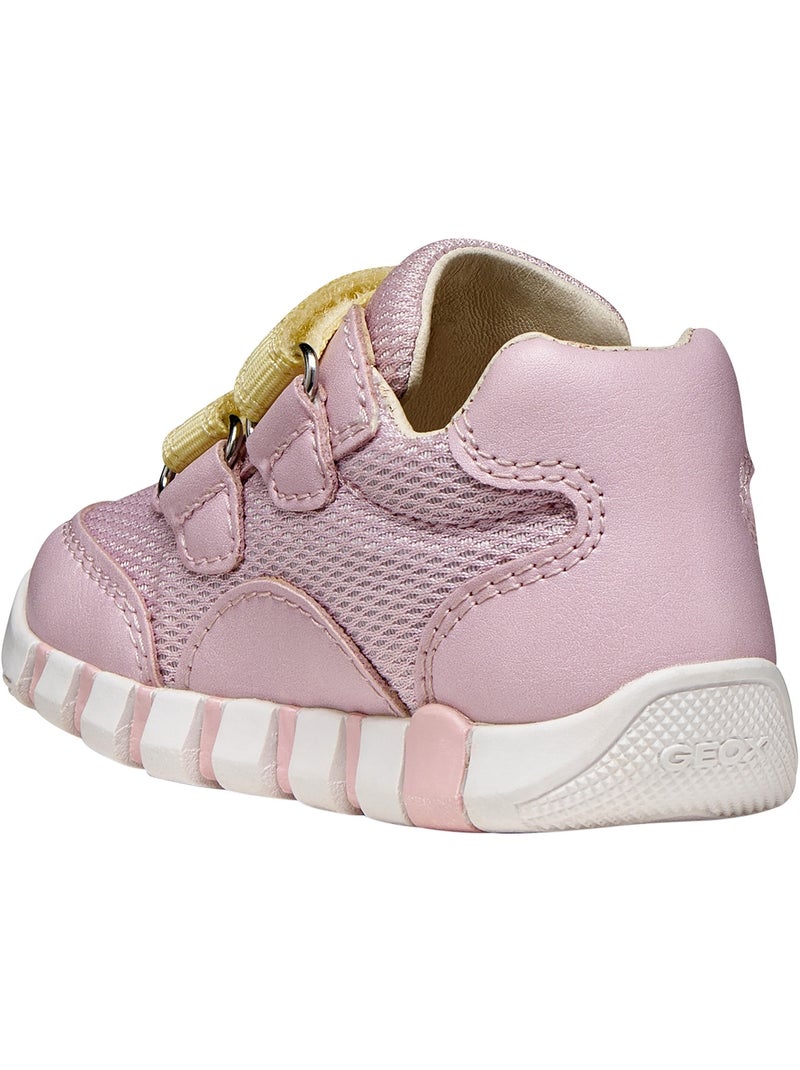 Basket Enfant Cuir Geox Lupidoo G A Mesh Geobuck Rose - Kiabi