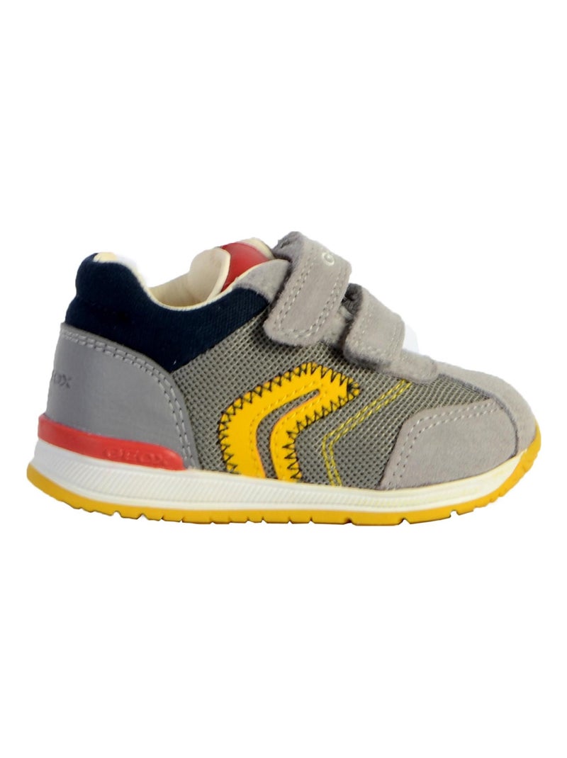 Basket Geox Bébé Garçons B Rishon B.B - Mesh+Suede Gris - Kiabi