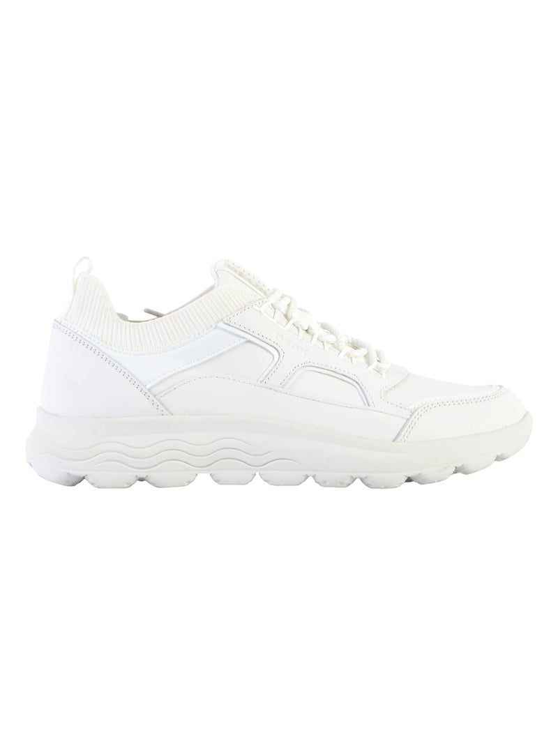 Basket Geox Cuir Spherica C - Nap+Knitt Blanc - Kiabi