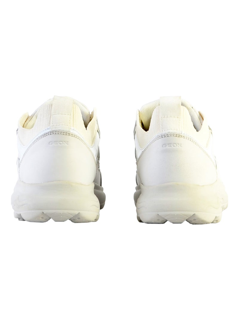 Basket Geox Cuir Spherica C - Nap+Knitt Blanc - Kiabi