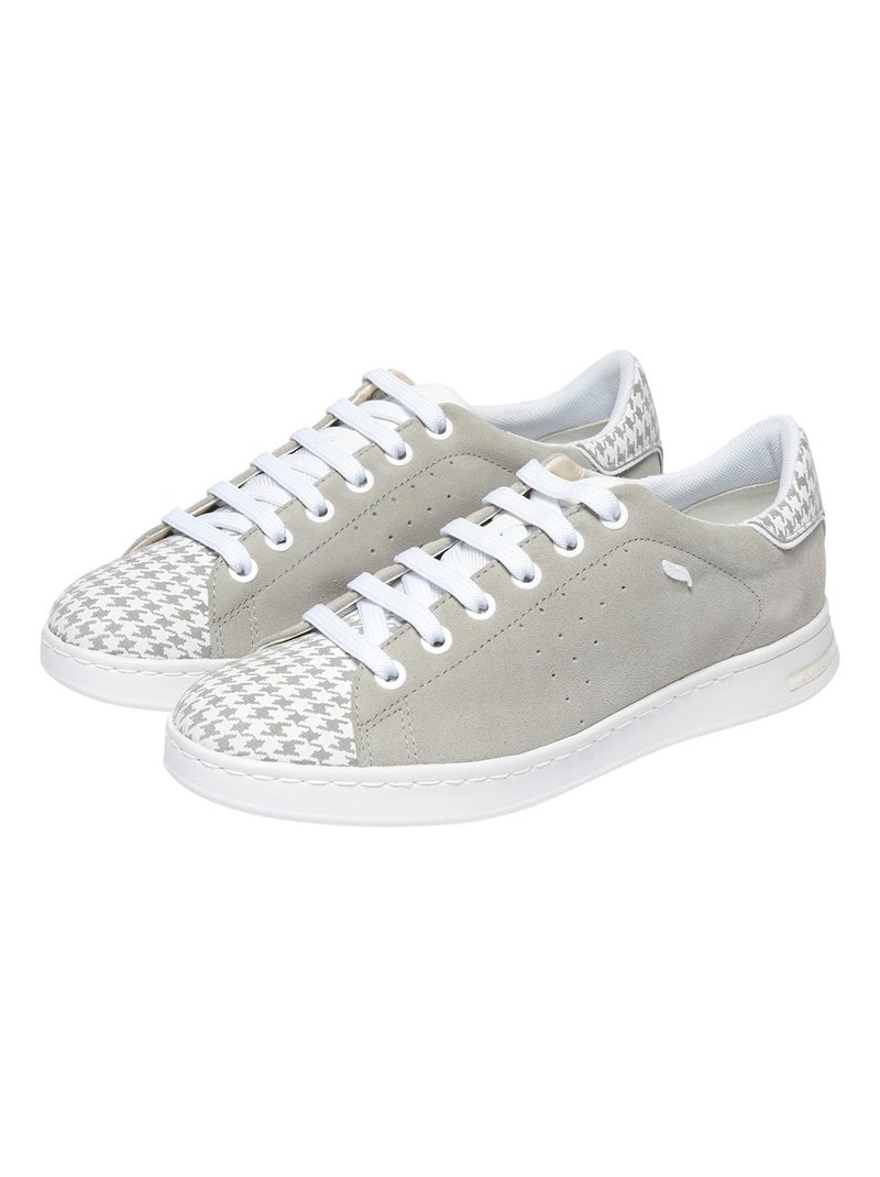 Basket Geox D JAYSEN A - SUEDE+PRN.GOA.SUE Gris - Kiabi