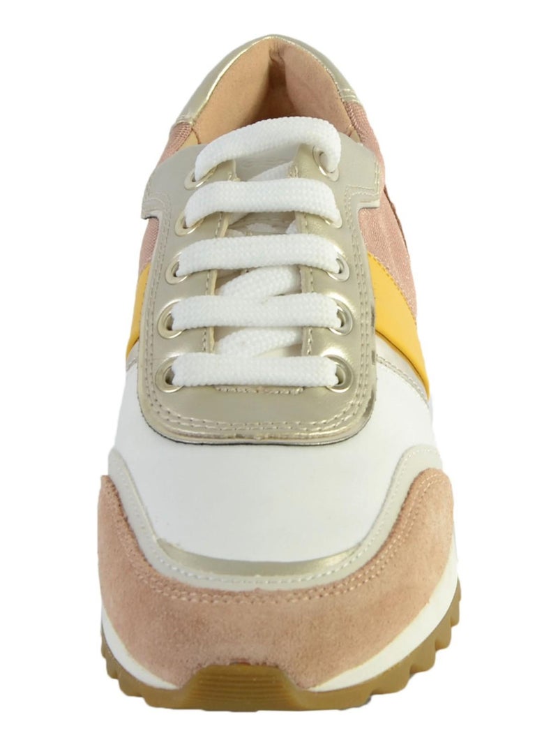 Basket Geox D Tabelya A-Metal.Syn+Nappa Beige - Kiabi