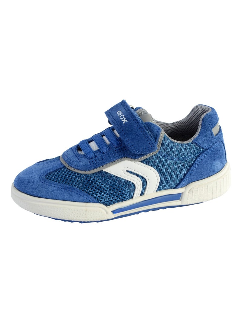 Basket Geox Enfant Garçons J Poseido B. D -Mesh+Suede Bleu - Kiabi