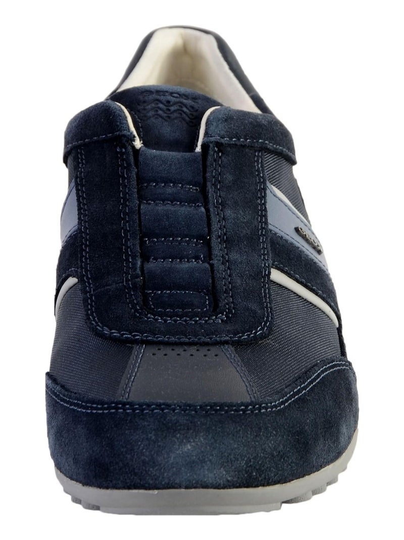 Basket Geox U Wells A - Suede+Wax.GBK Bleu - Kiabi