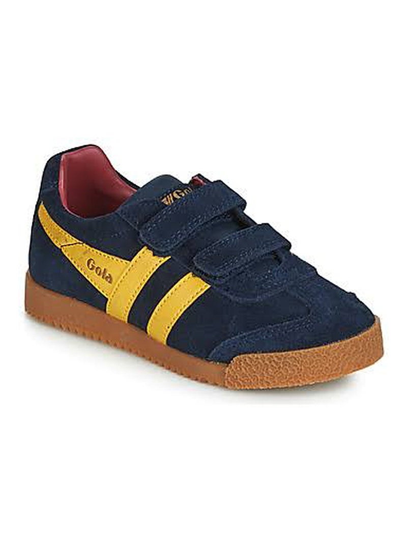 Basket Gola Enfant Harrier Velcro Bleu Jaune - Kiabi