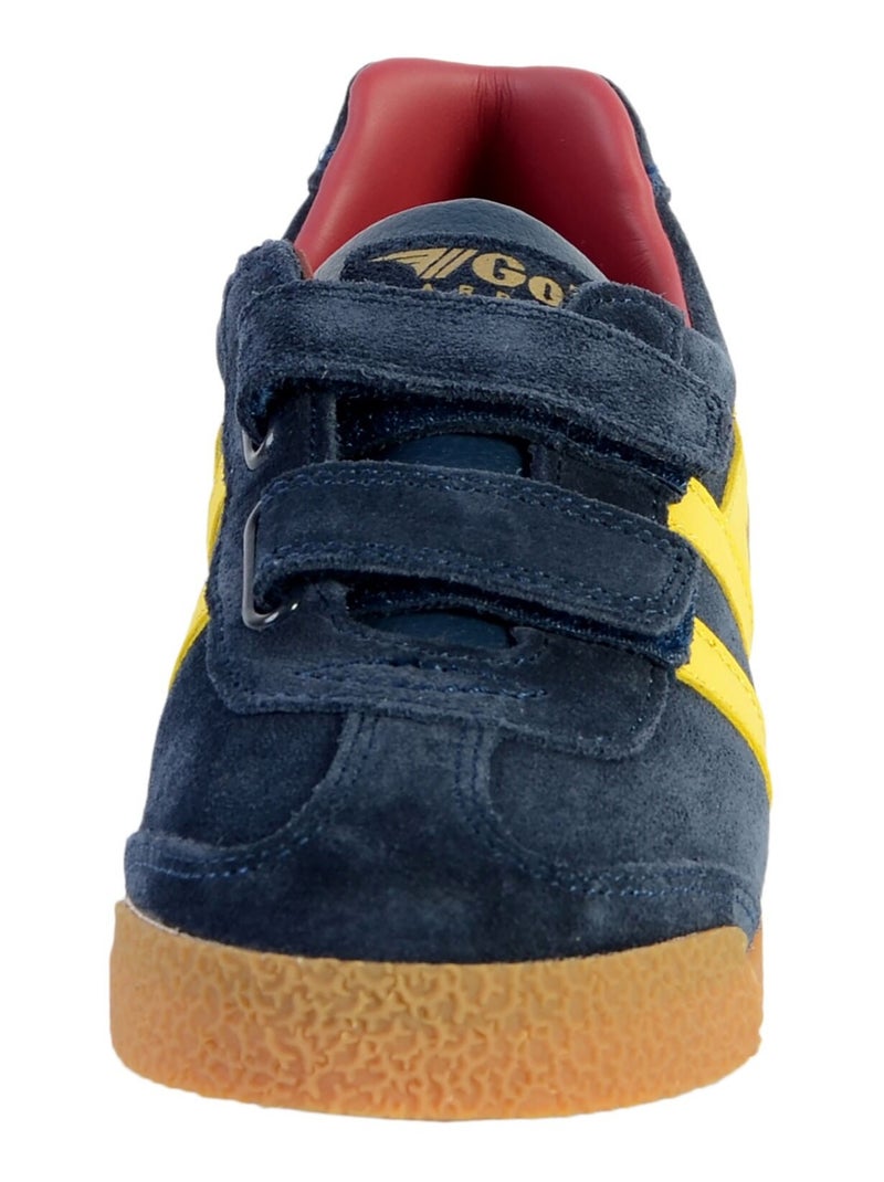 Basket Gola Enfant Harrier Velcro Bleu Jaune - Kiabi