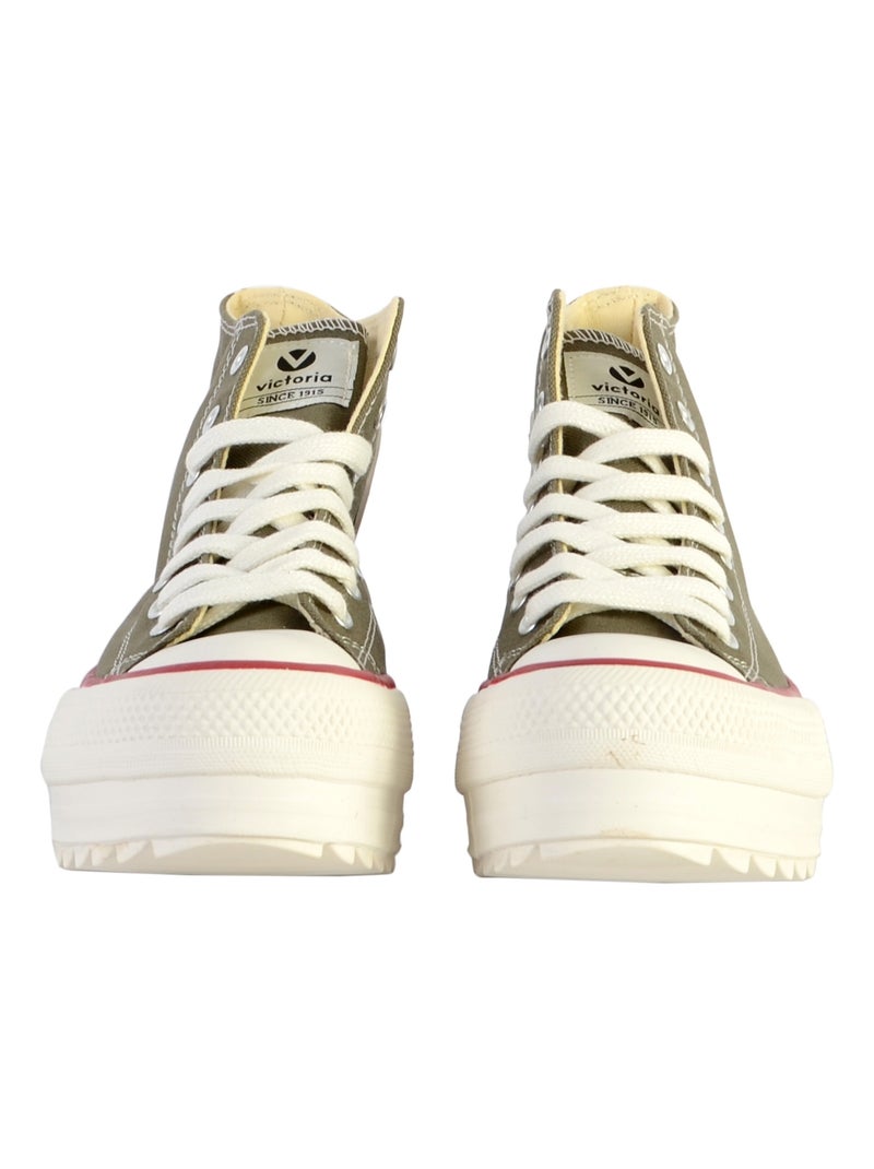 Basket ? Lacet Montante Victoria Kaki - Kiabi