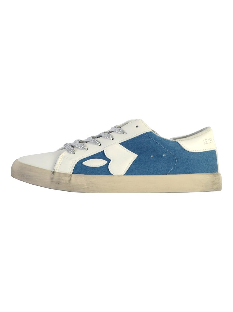 Basket Le Temps Des Cerises Austin Blanc Bleu - Kiabi