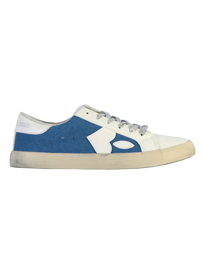 Basket Le Temps Des Cerises Austin Blanc Bleu - Kiabi