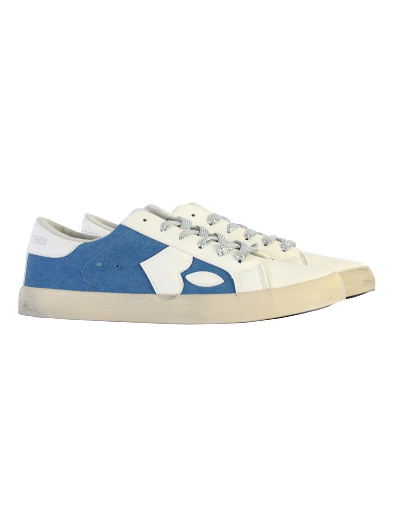Basket Le Temps Des Cerises Austin Blanc Bleu - Kiabi