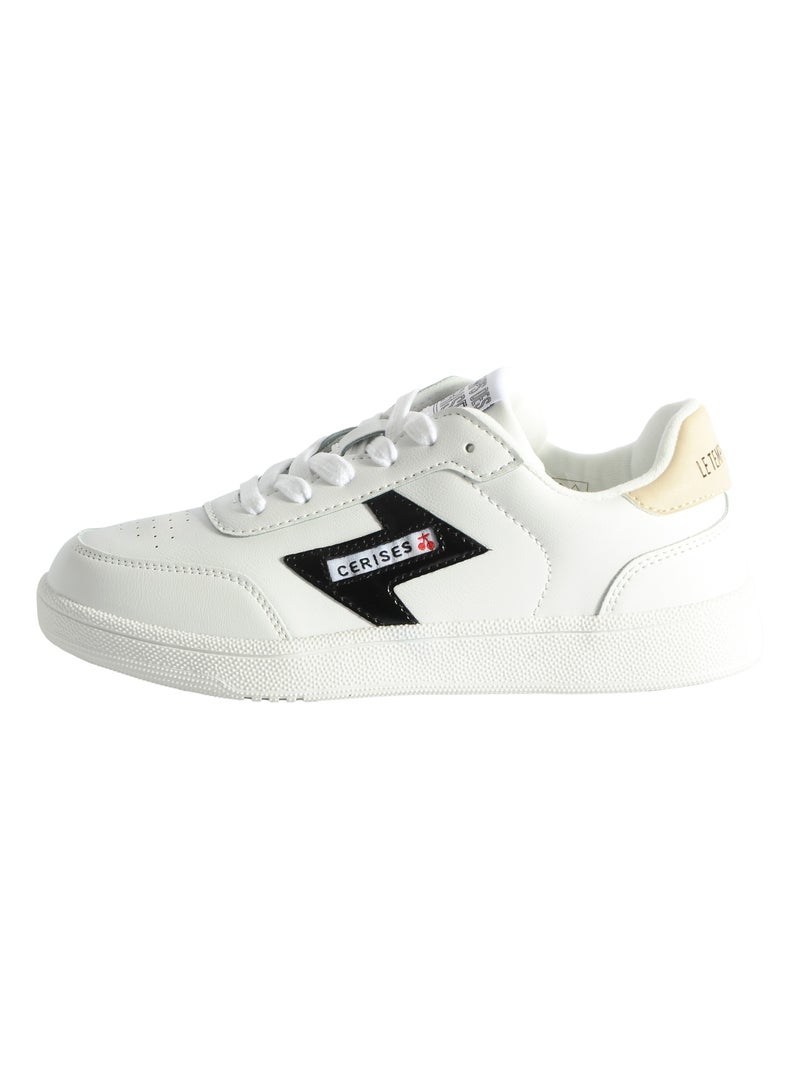 Basket Le Temps Des Cerises Flash Blanc Noir - Kiabi