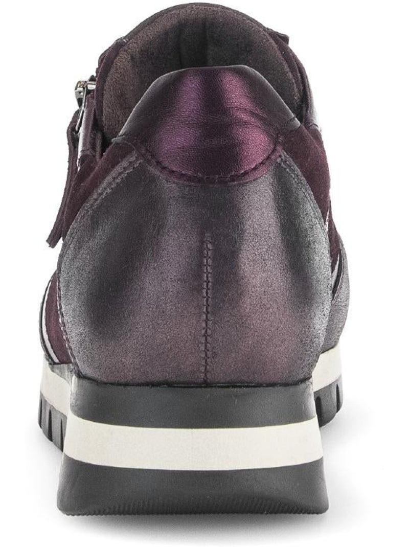 Basket Merlot en cuir Violet - Kiabi