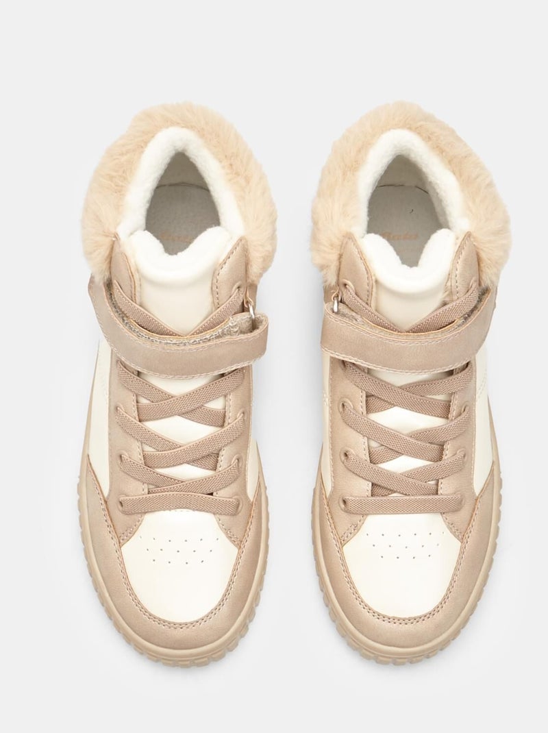 Basket mid  Bata Beige - Kiabi