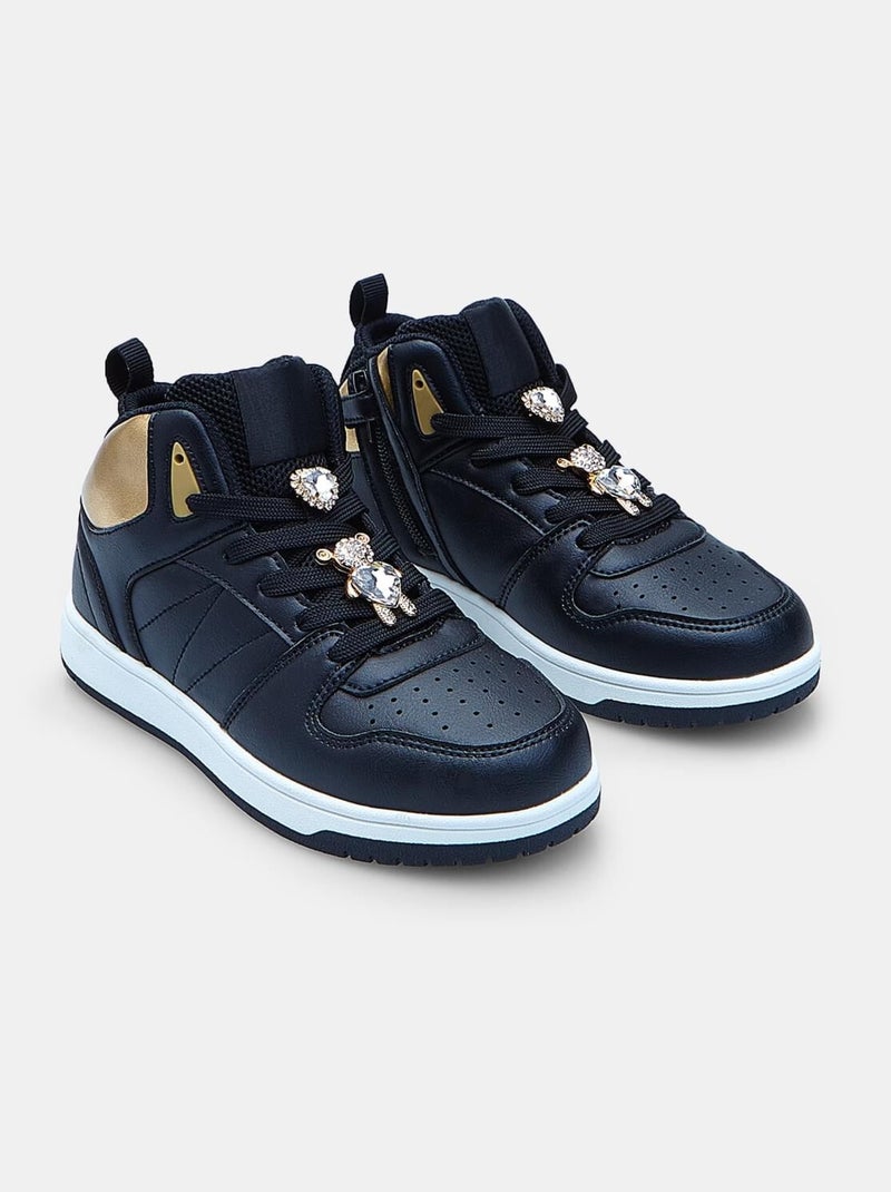 Basket mid  Bata Noir Blanc - Kiabi