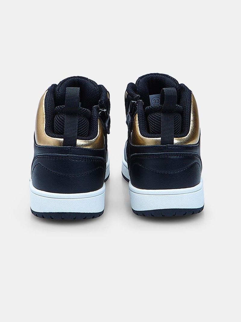 Basket mid  Bata Noir Blanc - Kiabi