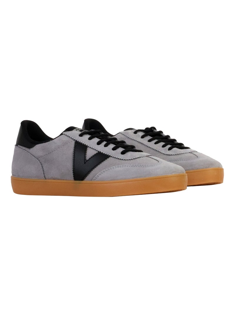 Basket Mixte Cuir Victoria Berlin Ciclista Serraje Gris - Kiabi