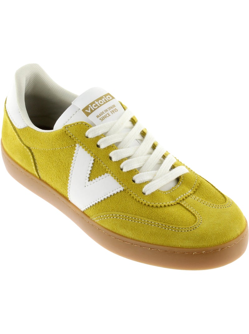 Basket Mixte Cuir Victoria Berlin Ciclista Serraje Jaune - Kiabi
