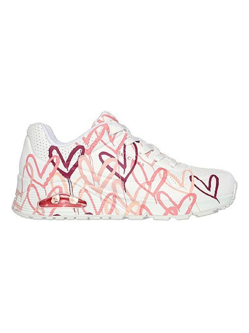 Basket Mode Femme Skechers Blanc - Kiabi