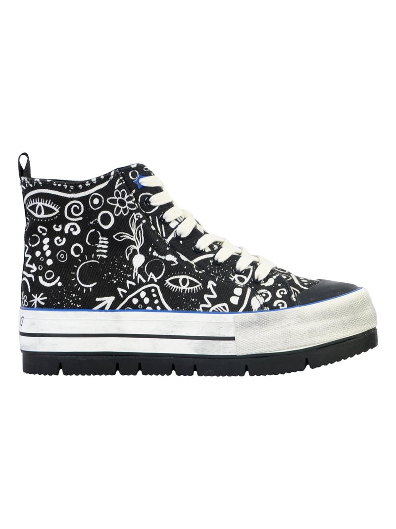 Basket Montante à Lacets Desigual Crush Arte Noir - Kiabi