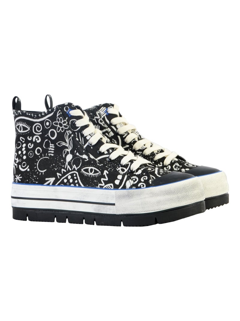 Basket Montante à Lacets Desigual Crush Arte Noir - Kiabi