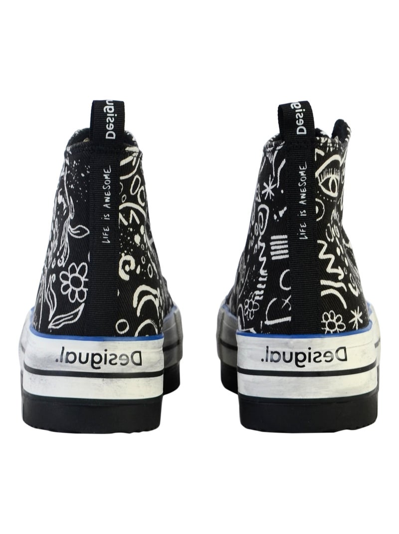 Basket Montante à Lacets Desigual Crush Arte Noir - Kiabi