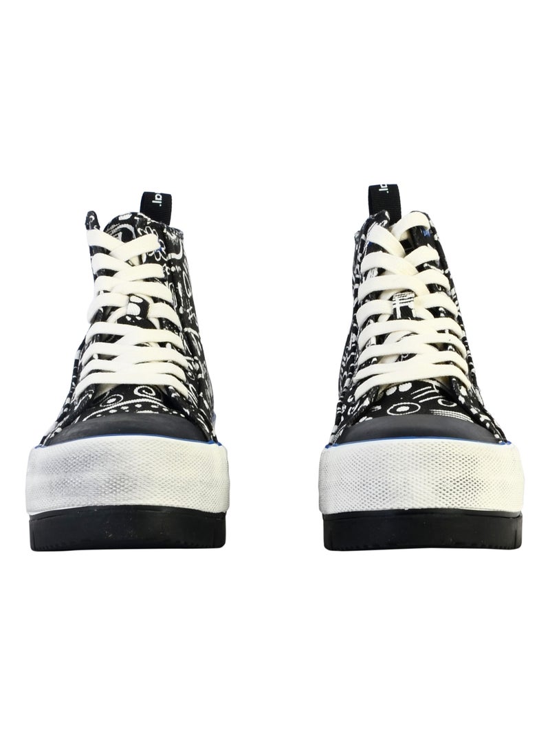 Basket Montante à Lacets Desigual Crush Arte Noir - Kiabi